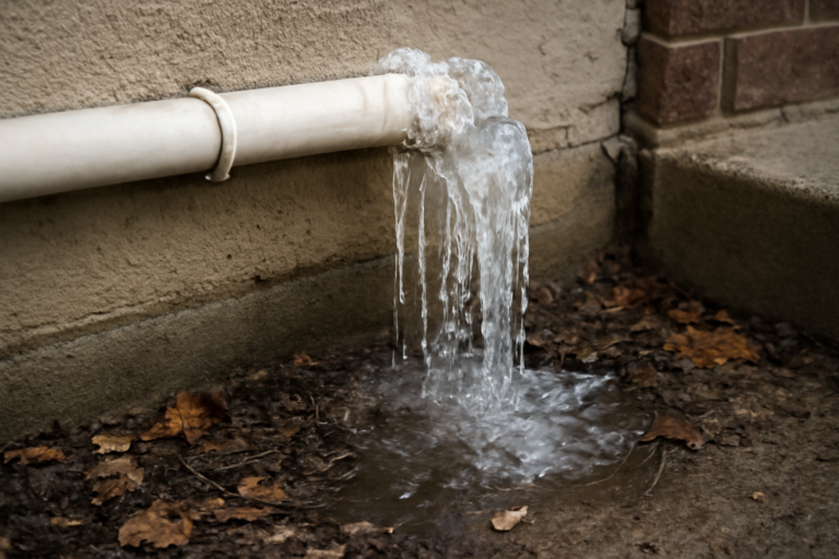 Frozen Pipe Water Removal