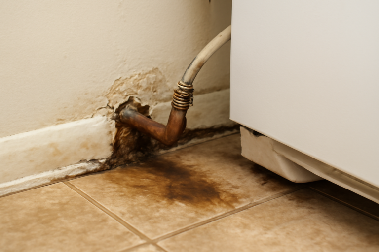 Refrigerator Water Line Leak Removal