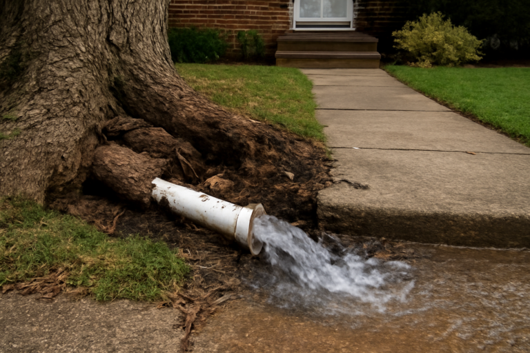 Tree Root Pipe Damage Water Removal